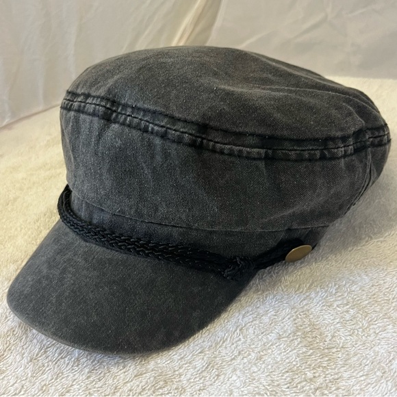David and Young Gray Denim Cap with Black Trim - Picture 11 of 15